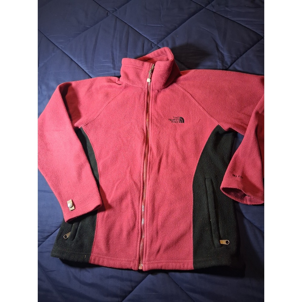 The North Face TKA 200 Full Zip Fleece Jacket Pink Black Womens Medium